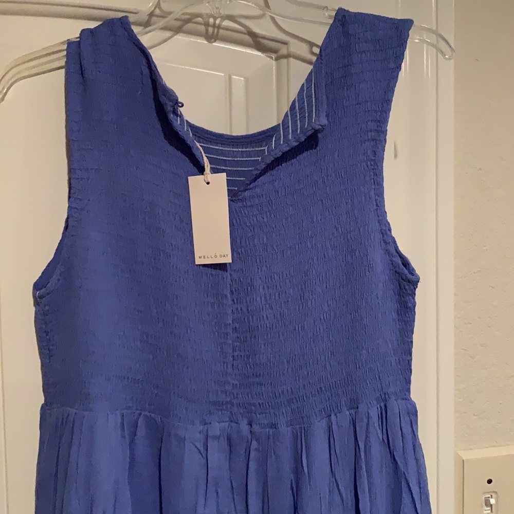 Adorable periwinkle blue sun dress, size L - Picture 4 of 6